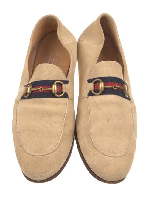 Gucci Horsebit Accent Suede Dress Loafers