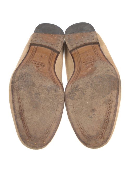 Gucci Horsebit Accent Suede Dress Loafers