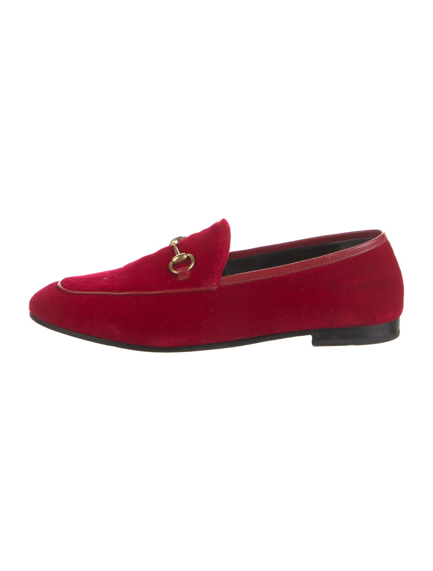 Gucci Horsebit Accent Velvet Loafers