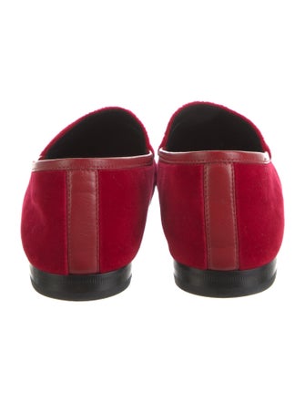 Gucci Horsebit Accent Velvet Loafers