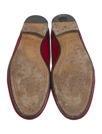 Gucci Horsebit Accent Velvet Loafers