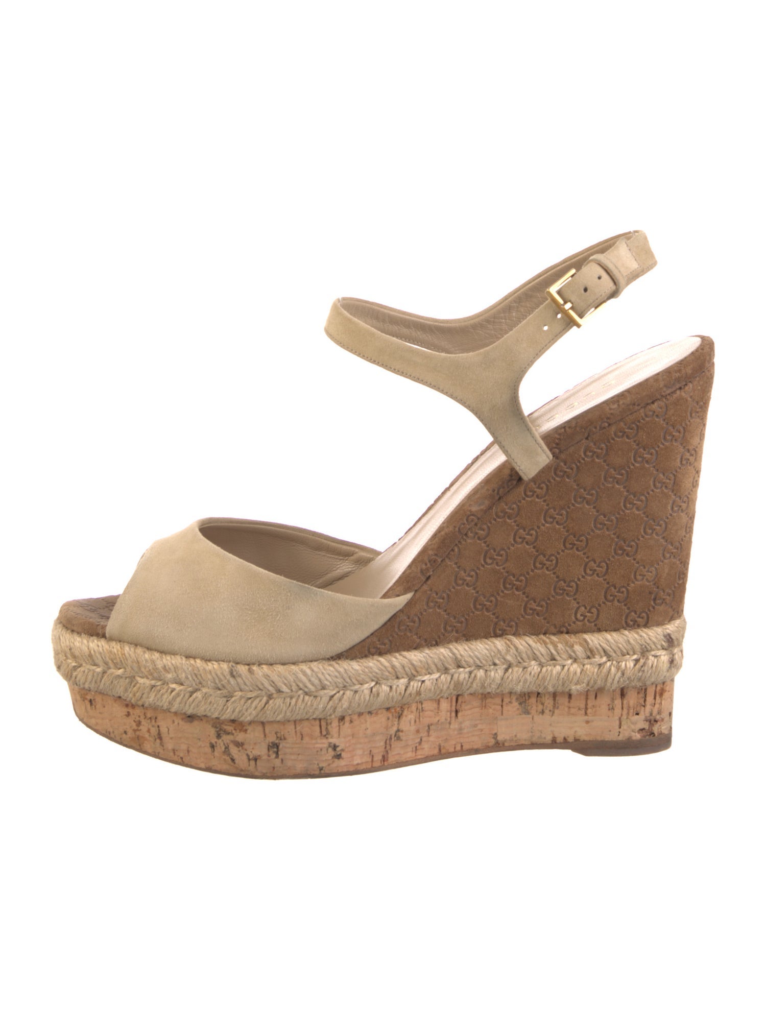 Gucci Micro GG Monogram Suede Espadrilles