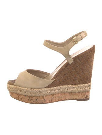 Gucci Micro GG Monogram Suede Espadrilles