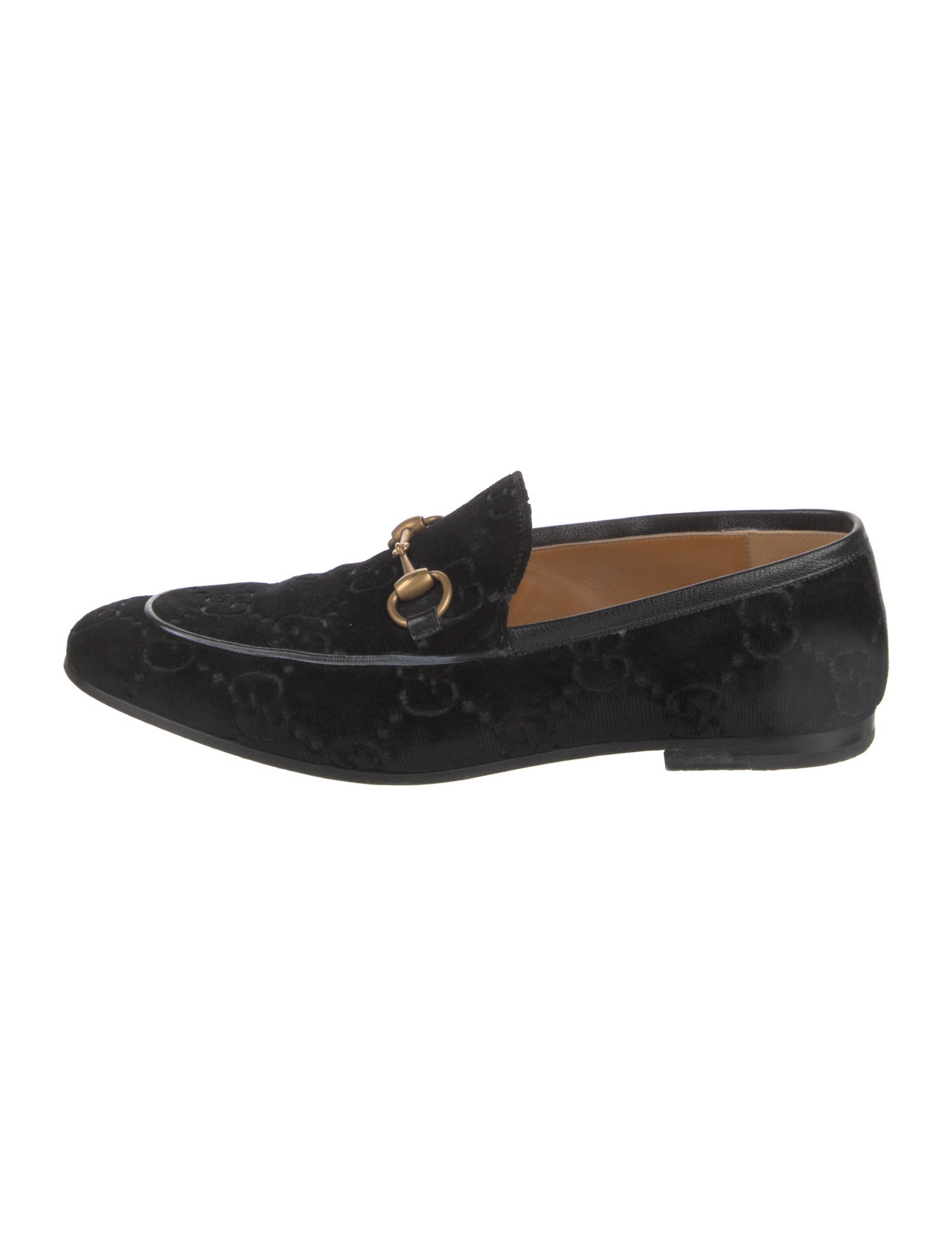 Gucci Horsebit Accent Velvet Loafers