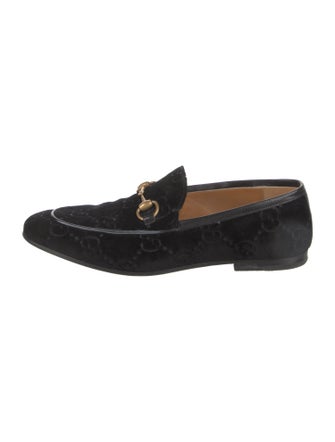 Gucci Horsebit Accent Velvet Loafers