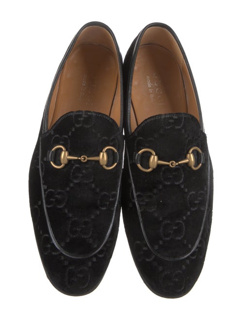 Gucci Horsebit Accent Velvet Loafers