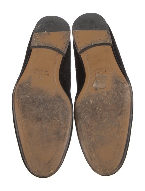 Gucci Horsebit Accent Velvet Loafers