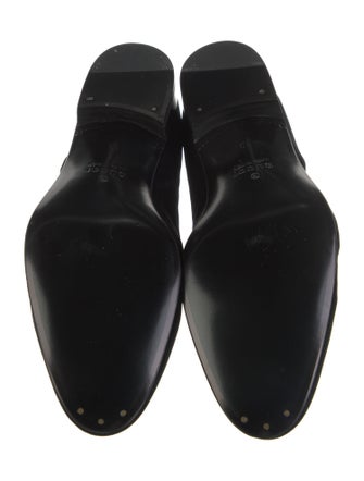 Gucci Velvet Tassel Accents Loafers