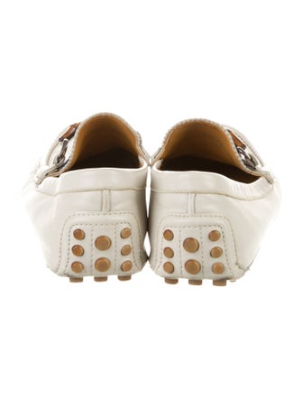 Gucci Sylvie Web Accent Leather Drivers