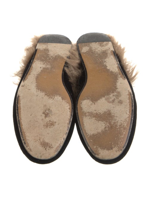 Gucci Velvet Fur Trim Mules