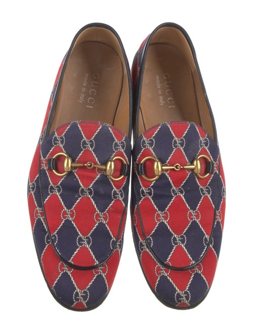 Gucci Horsebit Accent Printed Slippers