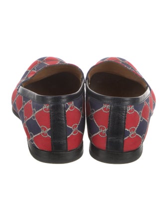 Gucci Horsebit Accent Printed Slippers