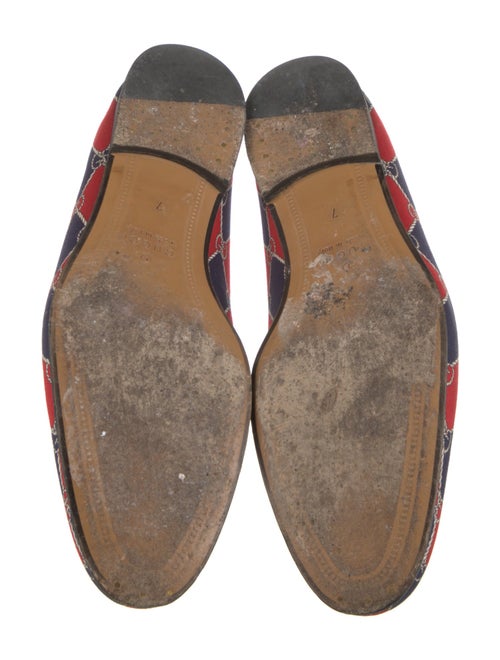 Gucci Horsebit Accent Printed Slippers