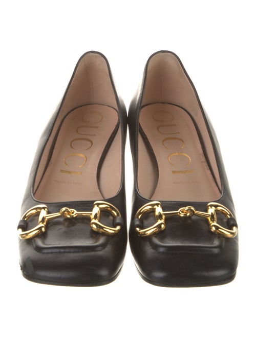 Gucci Horsebit Accent Leather Pumps