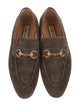 Gucci Web Accent Velvet Dress Loafers