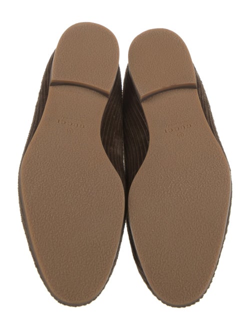 Gucci Web Accent Velvet Dress Loafers