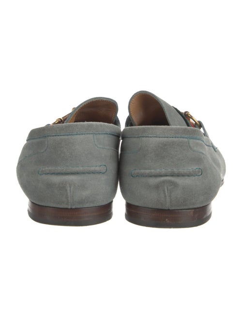 Gucci Web Accent Suede Loafers