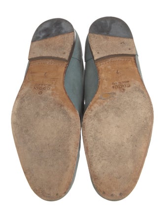 Gucci Web Accent Suede Loafers