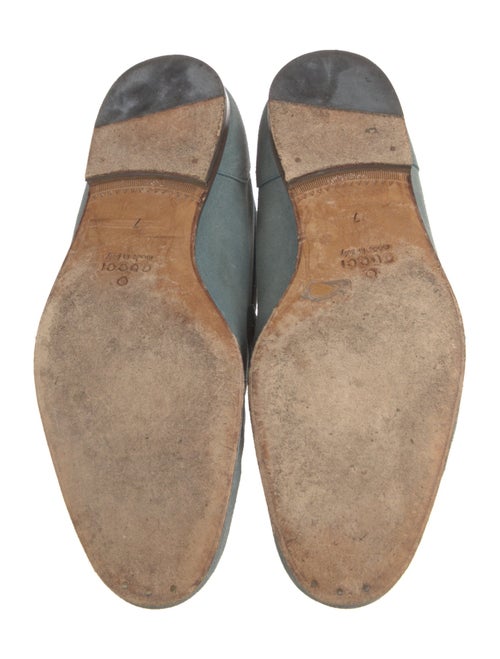 Gucci Web Accent Suede Loafers