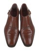 Gucci Web Accent Leather Monk Straps
