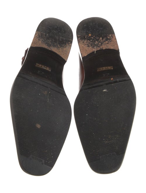 Gucci Web Accent Leather Monk Straps