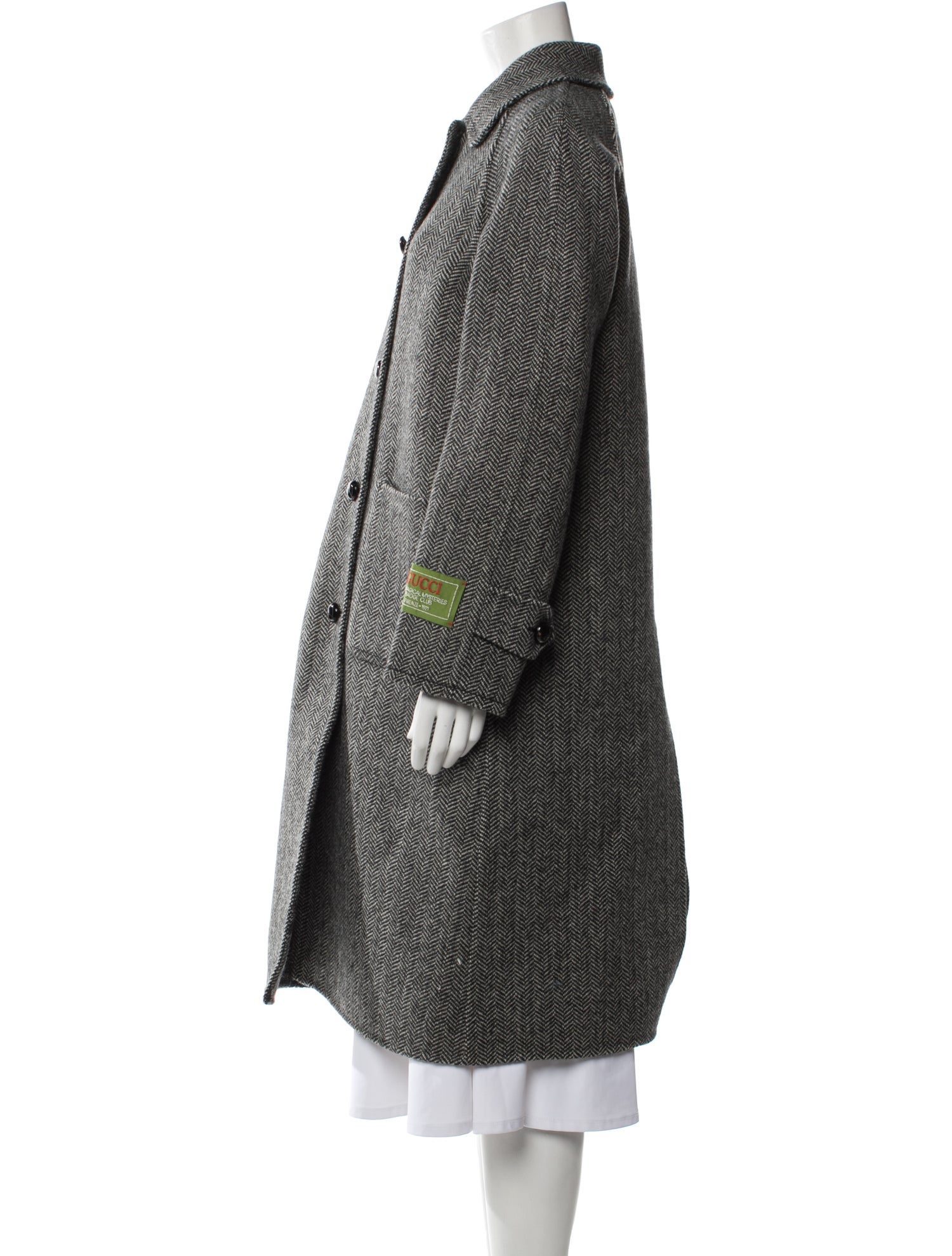 Gucci 2023 Reversible Chevron GG Wool Coat Coat w/ Tags