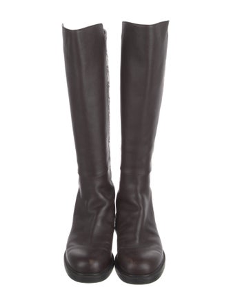 Gucci GG Signature Leather Riding Boots