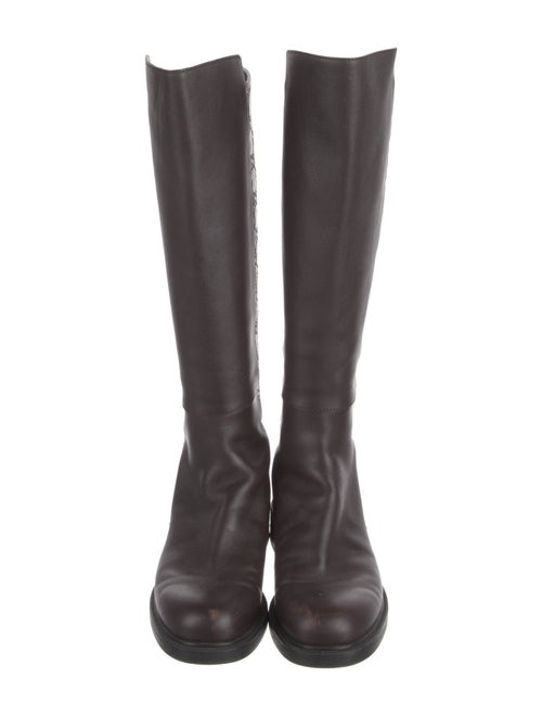 Gucci GG Signature Leather Riding Boots