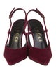 Gucci GG Logo Velvet Slingback Pumps