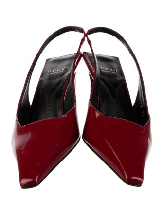 Gucci Patent Leather Slingback Pumps