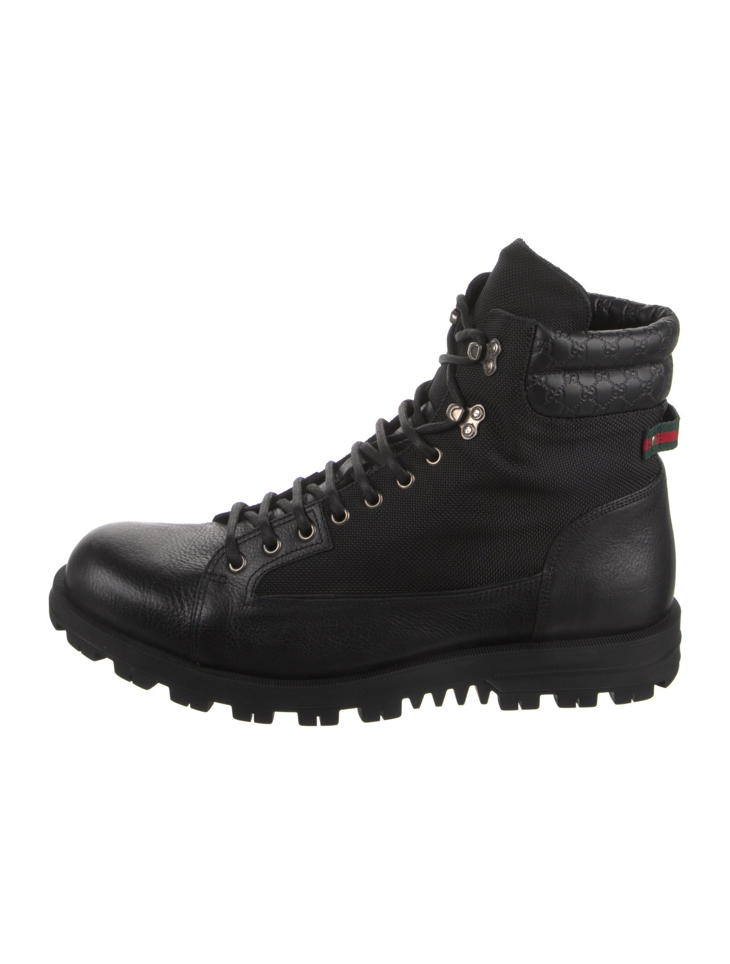 Gucci Leather Combat Boots
