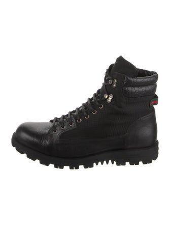 Gucci Leather Combat Boots