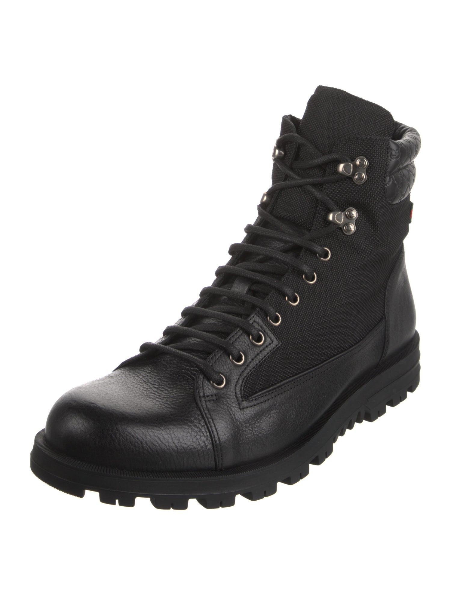 Gucci Leather Combat Boots