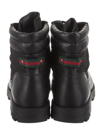 Gucci Leather Combat Boots
