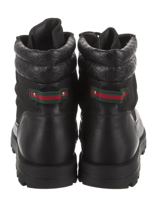 Gucci Leather Combat Boots