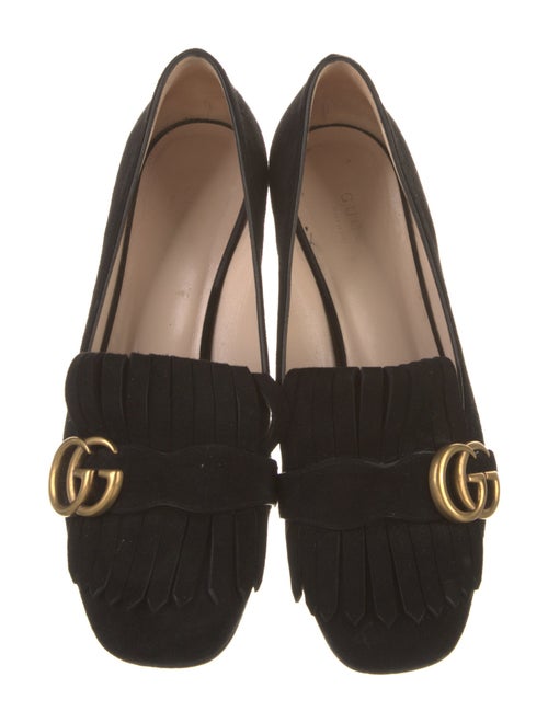 Gucci Double G Logo Suede Loafers