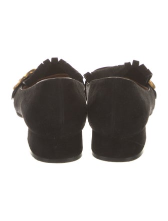 Gucci Double G Logo Suede Loafers