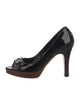 Gucci Horsebit Accent Patent Leather Pumps