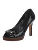 Gucci Horsebit Accent Patent Leather Pumps
