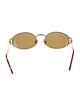 Gucci Interlocking G Logo Round Sunglasses