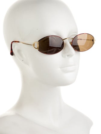 Gucci Interlocking G Logo Round Sunglasses