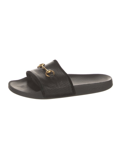 Gucci Horsebit Accent Leather Slides
