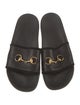 Gucci Horsebit Accent Leather Slides