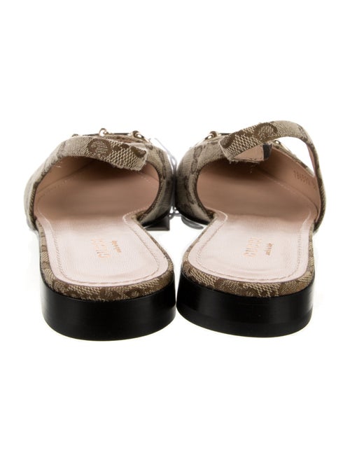 Gucci GG Canvas Canvas Slingback Flats