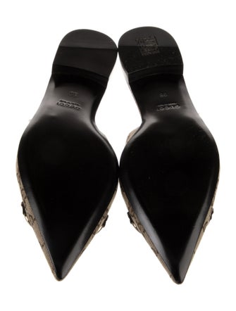 Gucci GG Canvas Canvas Slingback Flats