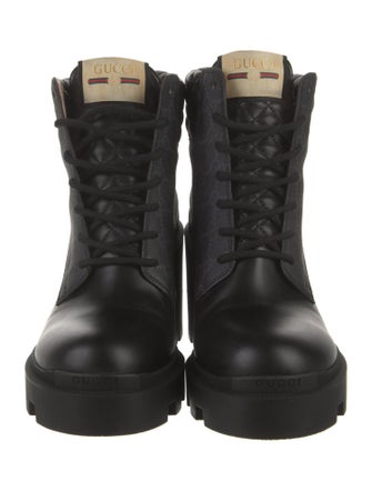 Gucci GG Canvas Combat Boots