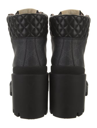 Gucci GG Canvas Combat Boots