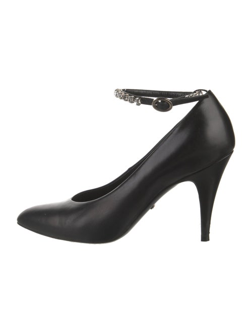Gucci Leather Crystal Embellishments Pumps