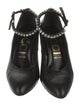 Gucci Leather Crystal Embellishments Pumps
