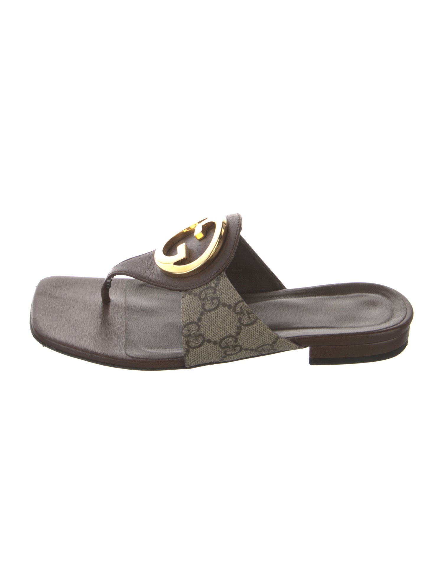 Gucci GG Supreme Leather Slides